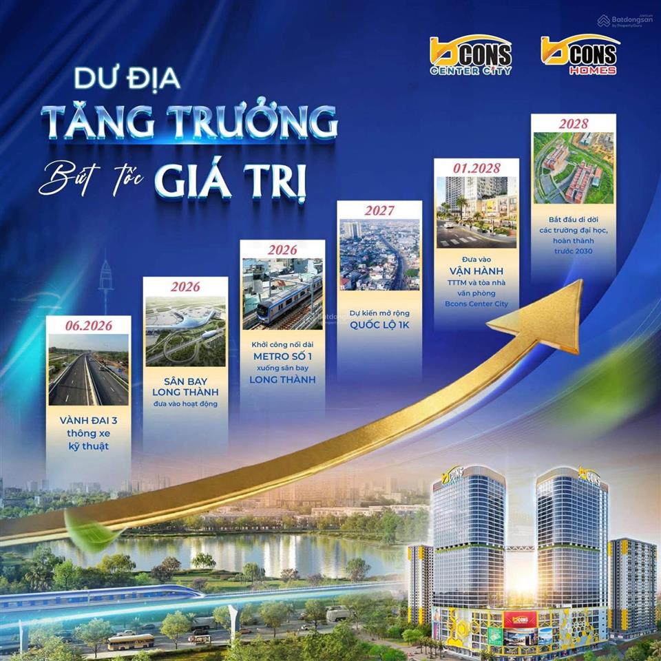 Bán căn hộ chung cư bcons center city, giá tốt 2,7 tỷ, 50m2, ở dĩ an, bình dương