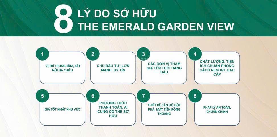Emerald garden view  căn hộ đông bắc hồ chí minh  thanh toán 9 triệu/tháng  giá cđt