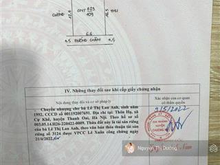 Chính chủ bán lô đất giữa khu kih doanh sầm uất xã lam điền chương mỹhn