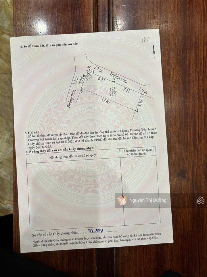 Chính chủ bán đất lô góc phú nghĩa chương mỹ 93.9m2  ô tô đỗ cửa  giá 4.2 tỷ