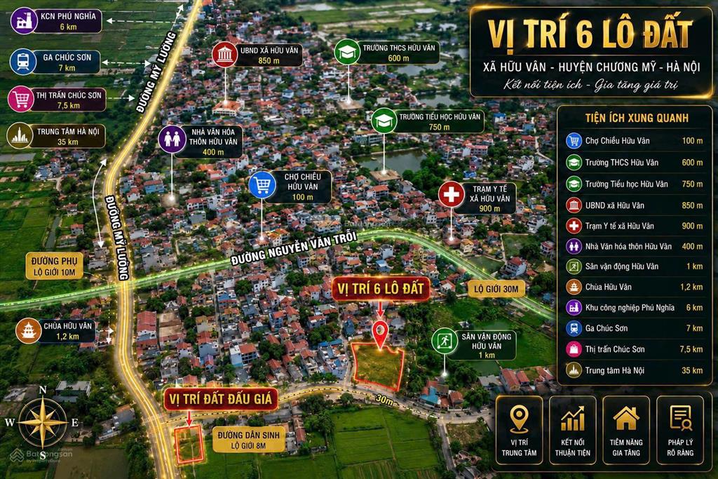 Mở bán 6 lô siêu phẩm tại trung tâm xã hữu văn giá siêu hợp lý