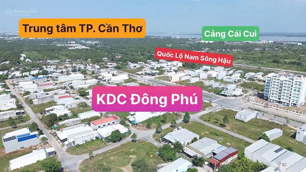 Cg. cặp nền đẹp 200m2 gi.á tốt hiếm có  mặt tiền lộ lớn 40m, đs 5 kdc đông phú  châu thành  ct