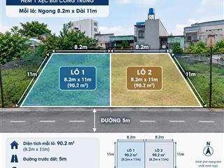 Đất ngay chợ gấu đông thạnh hóc môn, dt 8.2 x 11m thổ cư. giá 2ty650