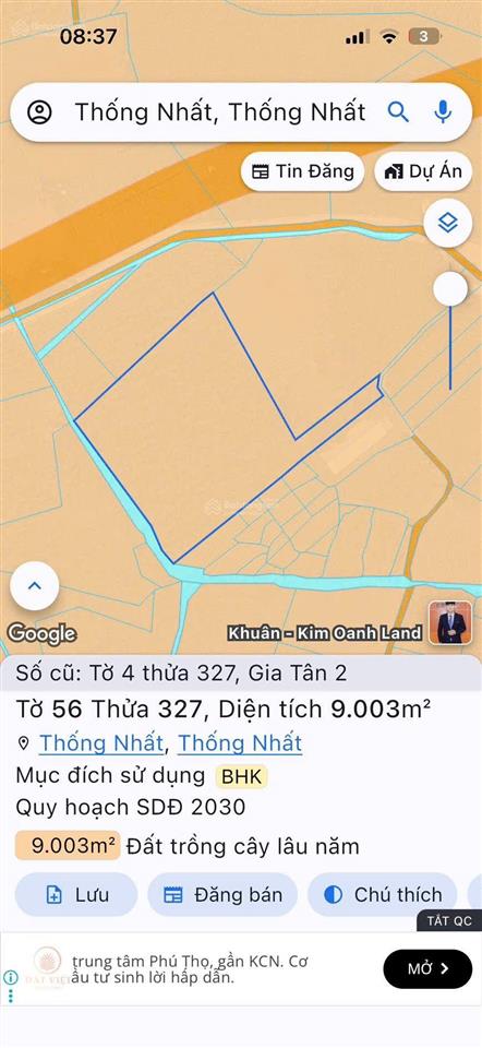 Chủ ngộp lãi ngân hàng cần bán gấp đất đẹp đường đức huy gia kiệm giá chỉ 3,05 tỷ