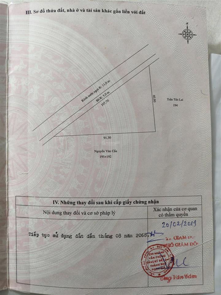 Bán đất tại khu phố 2, vĩnh thông, rạch giá, 1,6 tỷ, 2773 m2
