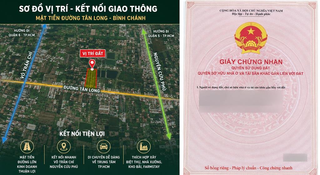Quỹ Đất Vàng 7800m2  Mặt Tiền Tân Long - Bình Chánh - Giá Chỉ 60 Tỷ