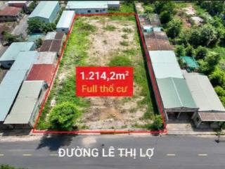 Bán Đất Mặt Tiền Lê Thị Lơ, Tân Hiệp, Hóc Môn – 1.214,2m² Full Thổ Cư Chỉ 50 Tỳ