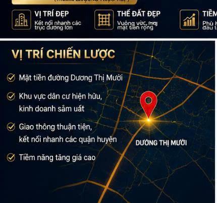 SIÊU PHẨM LÔ GÓC 2 MT- DƯƠNG THỊ MƯỜI – Q12 - 5.000m²  Ngang 78m  Giá 233 TỶ