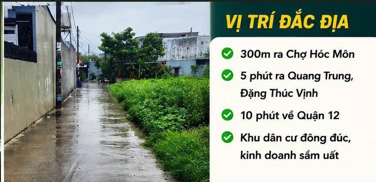 ĐẤT RỘNG 1.562M² – CHỈ 300M RA CHỢ HÓC MÔN – 300M² THỔ CƯ – GIÁ CHỈ 25,6 TỶ 🔥