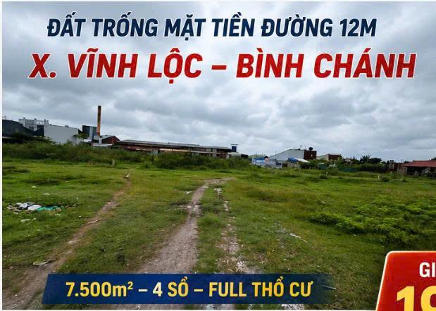 Cần bán gấp Đất 5244m2 Võ Văn Vân, Vĩnh Lộc A, Bình Chánh. Chỉ 42 tỷ,