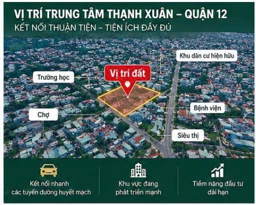 LÔ GÓC 2 MẶT TIỀN THẠNH XUÂN, Q12 – 3.900M² – GIÁ 180 TỶ TL