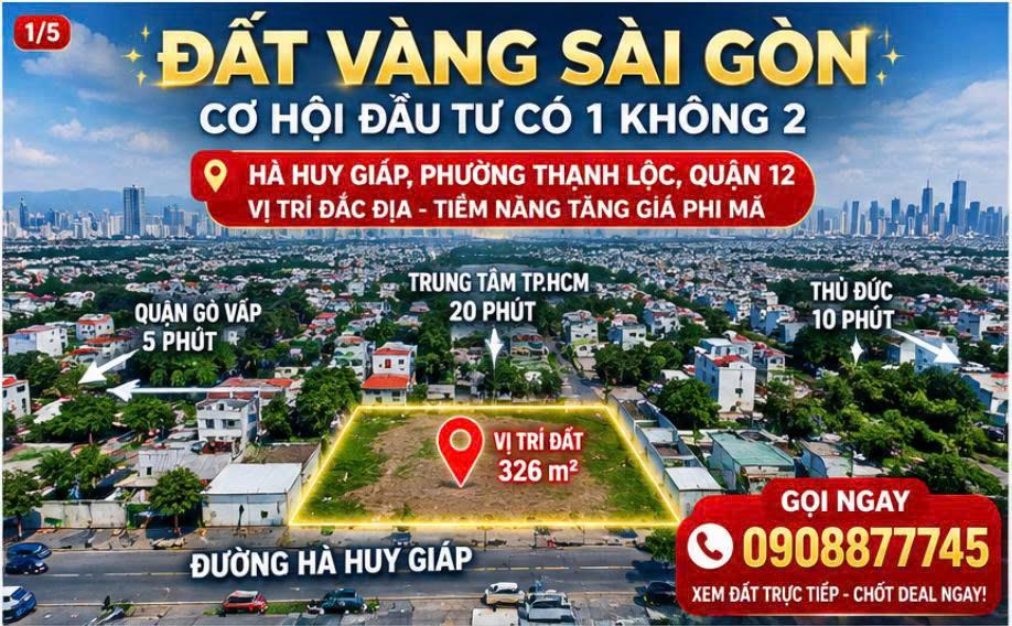 Gấp Lô Góc Wien Sông, Đất Biệt Thự, KDC Nam Long , Q12 -  326m2 chỉ 22.5 tỷ.
