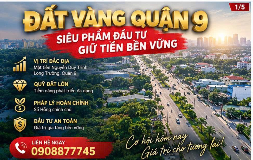 Bán Gấp  Đất Lô Góc MT Nguyễn Duy Trinh, Phú Hữu Q9 - 5864m2, 598 tỷ