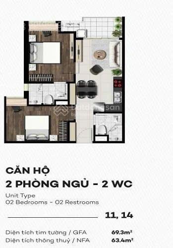 Bán căn hộ an gia sky89 quận 7 đã có sổ hồng giá tốt  dt 69m2 2pn 2wc ntcb view thoáng