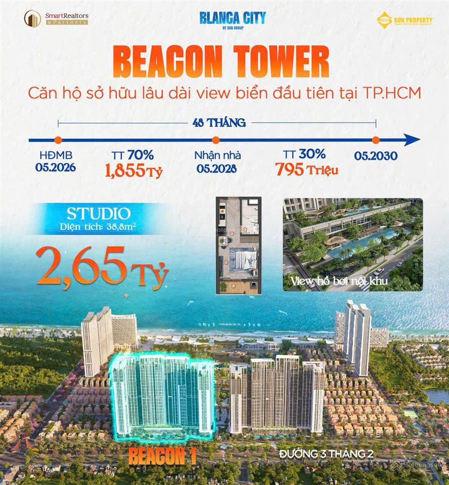Ưu tiên suất chọn vị trí đẹp căn hộ biển beacon blanca city sở hữu lâu dài, 0936 616 ***