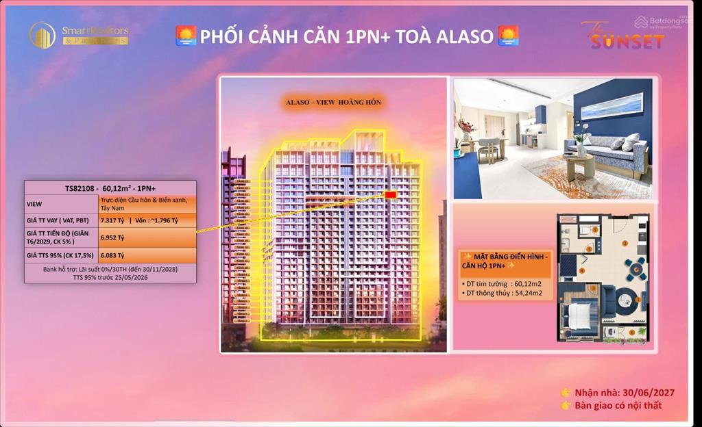Bán căn 1pn view biển & cầu hôn, ngắm pháo hoa 365 ngày trong năm,  0936 616 ***