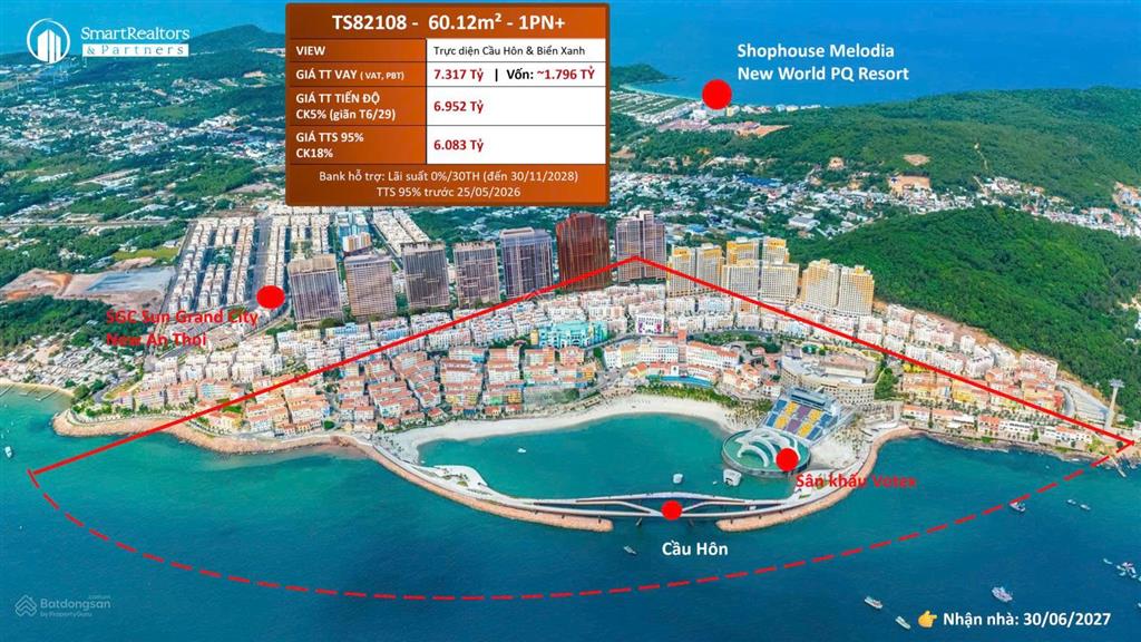 Bán căn 1pn view biển & cầu hôn, ngắm pháo hoa 365 ngày trong năm,  0936 616 ***