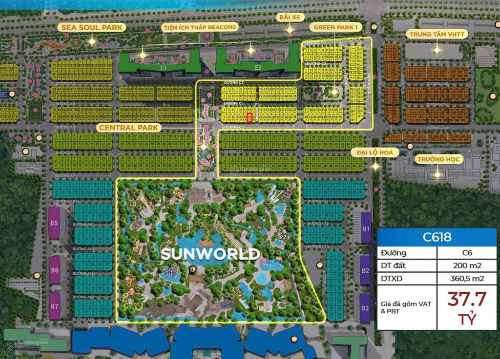 Bán biệt thự song lập siêu vip mặt tiền đường 27m blanca city sun group vũng tàu, 0936 616 ***