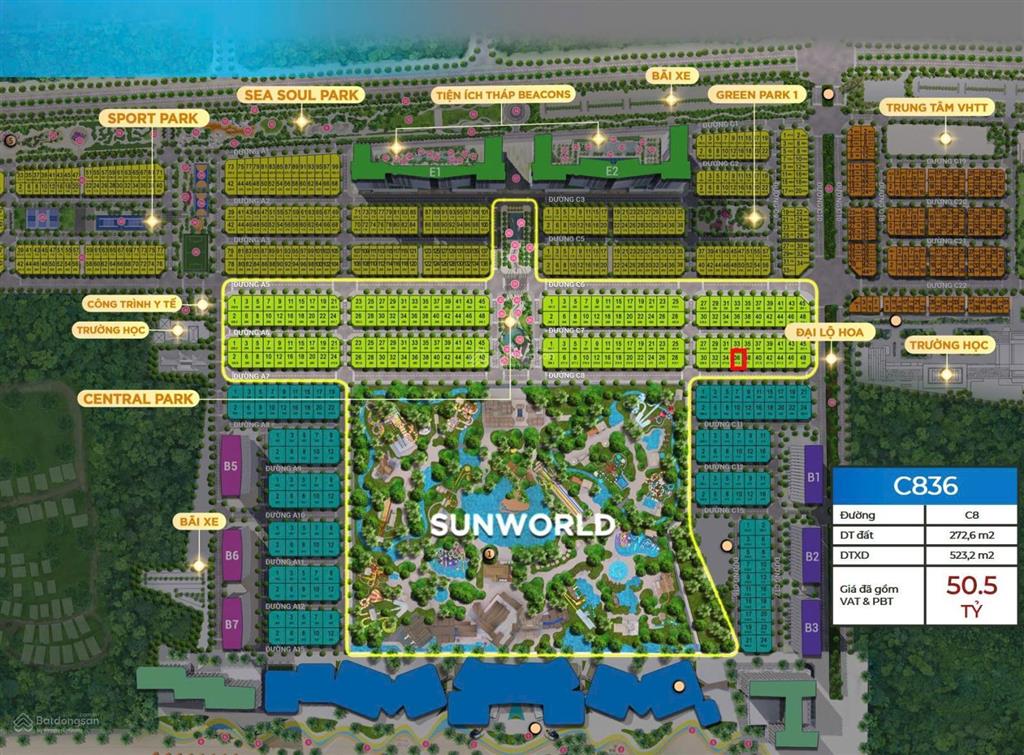 Bán biệt thự đơn lập đường c8 siêu vip blanca city liền kề sun world vũng tàu, 0936 616 ***