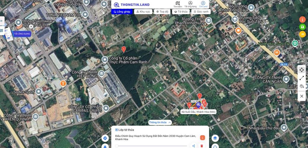 Bán đất diện tích lớn trung tâm suối tân, cam lâm