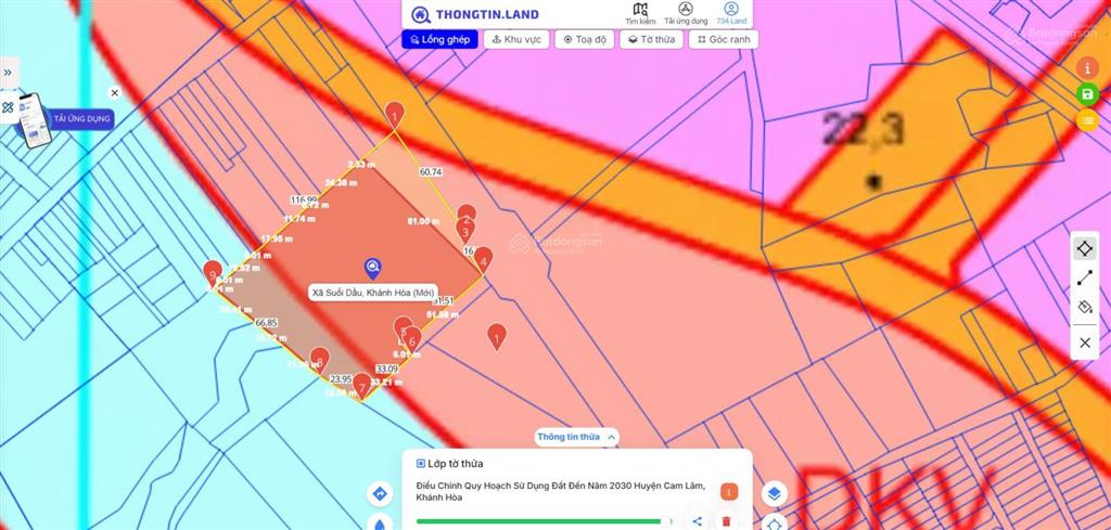 Bán đất diện tích lớn trung tâm suối tân, cam lâm