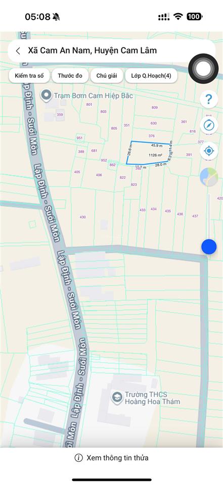 Siêu phẩm  cam an nam  1119 m2  giá chỉ 350 triệu