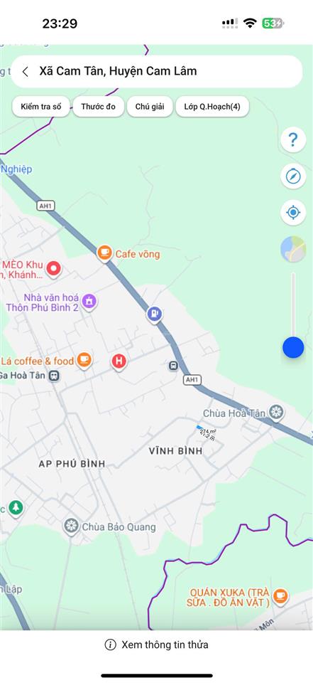 Vĩnh bình  cam hiệp  272 m2  7 x 38  tc 100  giá 7 triệu/m2