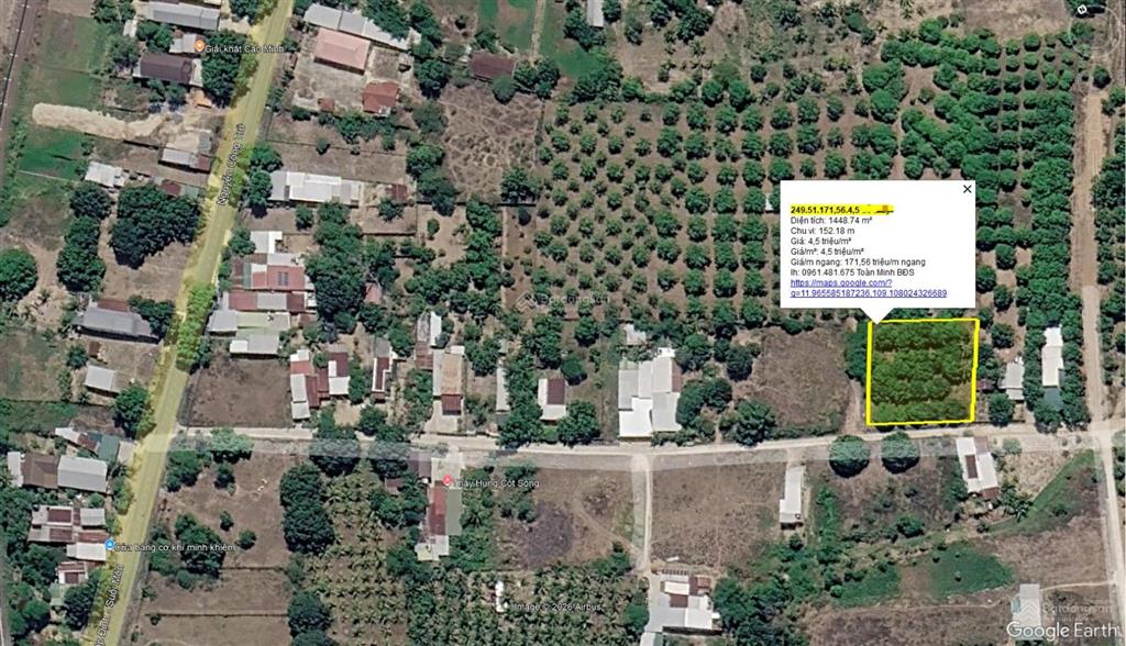 Suối môn ba ngòi khánh hòa 1.448m2 full thổ cư giá chỉ 4,5 triệu/m2