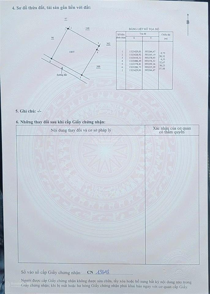 Suối môn ba ngòi khánh hòa 1.448m2 full thổ cư giá chỉ 4,5 triệu/m2