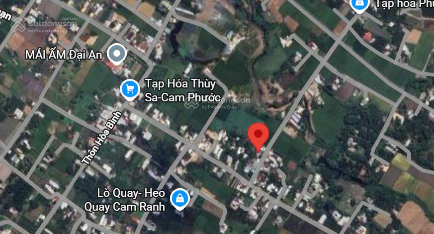 Hòa an, cam phước đông, cam ranh, 363,1m2 ngang 10m giá 1 tỷ 100 triệu