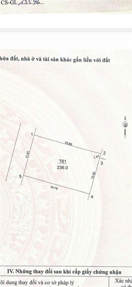 Chủ ngộp bank cắt lỗ sâu mảnh đất đấu giá khu 31ha trâu quỳ gia lâm, 135tr/m2 mảnh 236m2