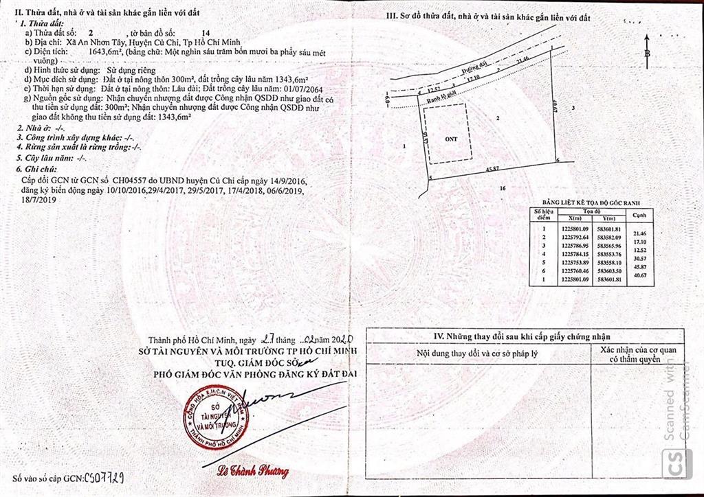 Đất mặt tiền an nhơn tây  1.643,6m2  ngang 51m  300m2 thổ cư  10,3 tỷ tl
