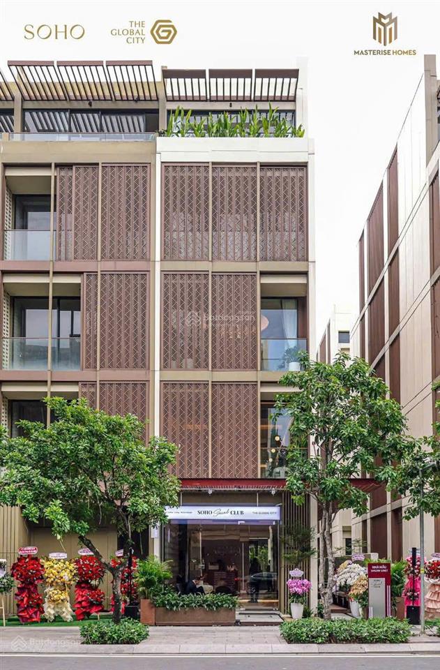 Mở bán gđ 2 phân khu soho the global city, 5x19 1 trệt 4 lầu, có thang máy, hỗ trợ vay 70%, ls 0%