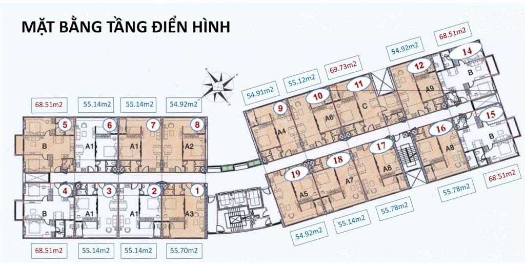 Cho thuê căn góc flora kikyo 69m², 2pn 2wc, ban công thoáng, full nội thất, nhận nhà ngay, lầu cao