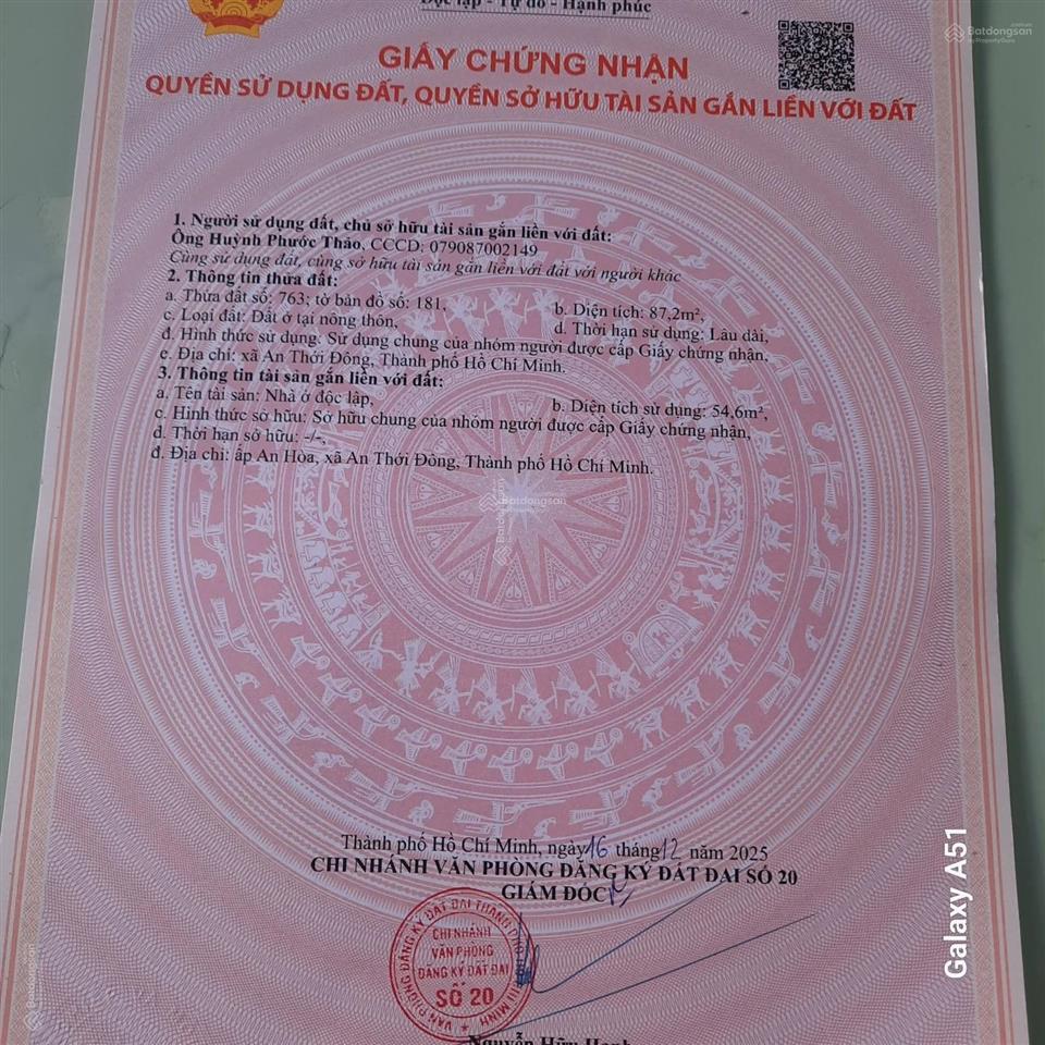 Bán căn nhà cách mặt tiền đường ô tô trung tâm xã an thới đông, cách chợ 60m, 2,9 tỷ