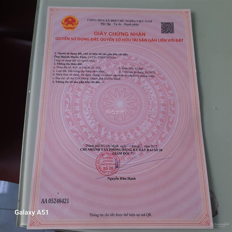 Bán căn nhà cách mặt tiền đường ô tô trung tâm xã an thới đông, cách chợ 60m, 2,9 tỷ