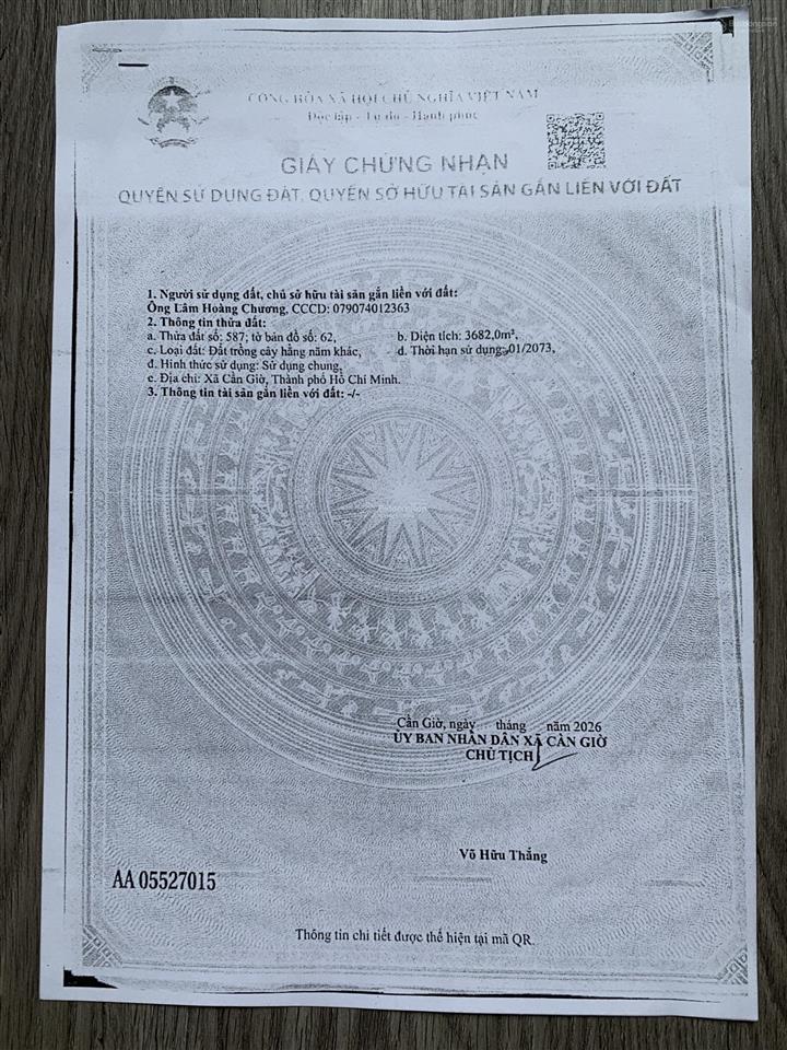 Bán đất xã cần giờ tphcm giáp vingroup
