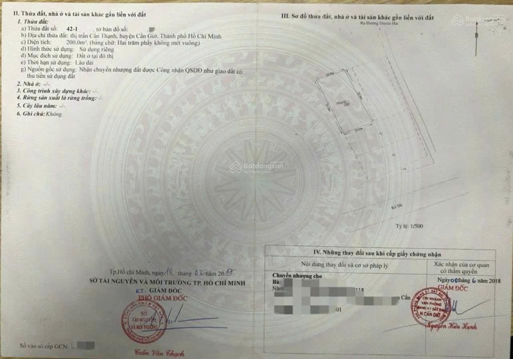 Bán đất có nhà có thổ hướng biển trung tâm xã cần giờ