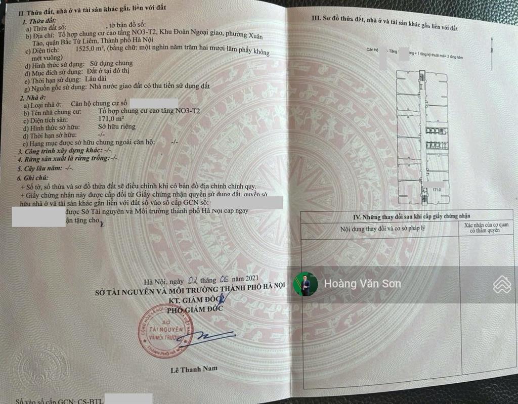 Bán căn góc 4pn 3wc 172m2 hướng đông, nam tòa n03t2 taseco cao cấp nhất ngoại giao đoàn, có slot