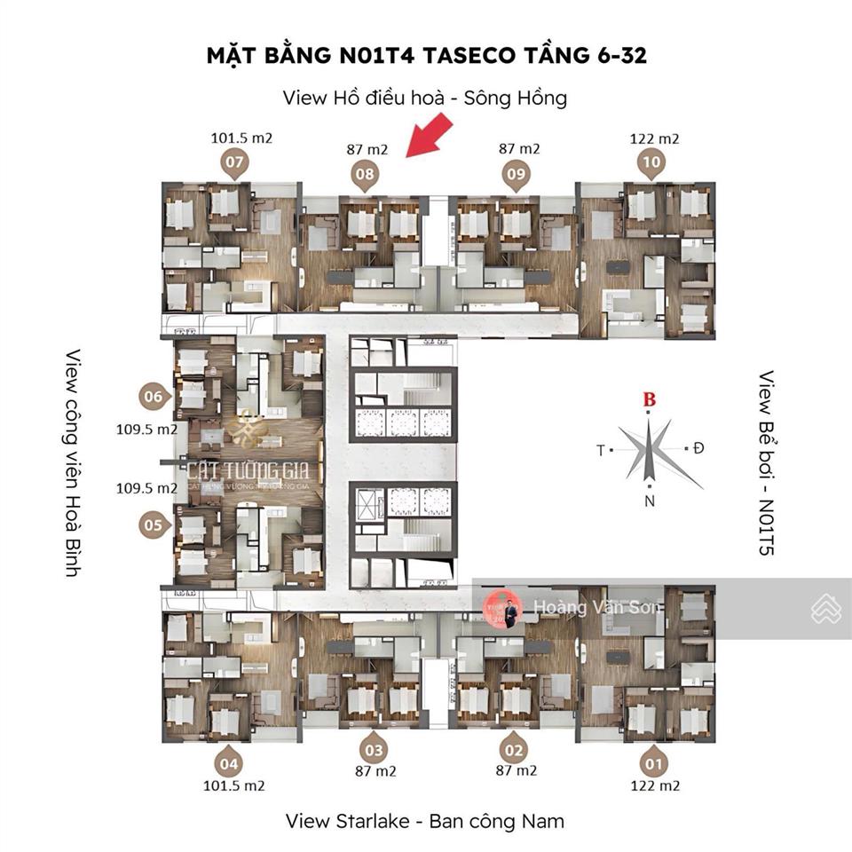Bán căn hộ 2pn 2wc n01t4 taseco  phú mỹ complex  view hồ điều hoà ngoại giao đoàn đẹp nhất ngđ