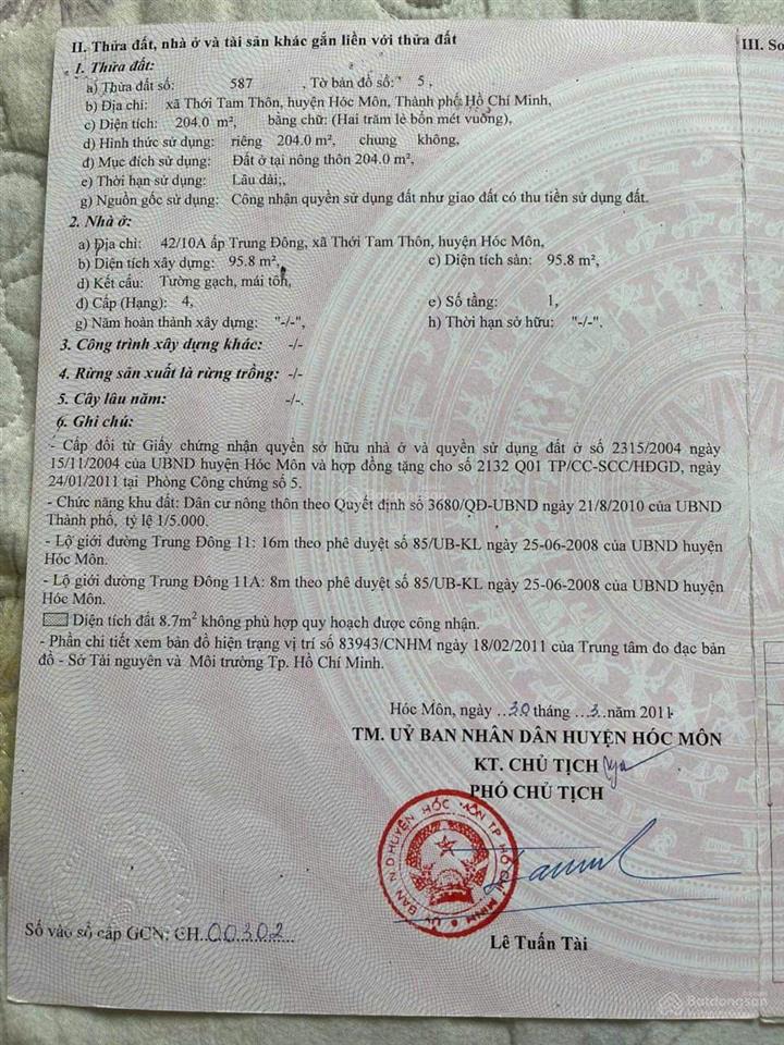 Bán nhà 2 mặt tiền đường đối diện trường học thcs tam đông 1. gần chợ trường học, kdc đông đúc