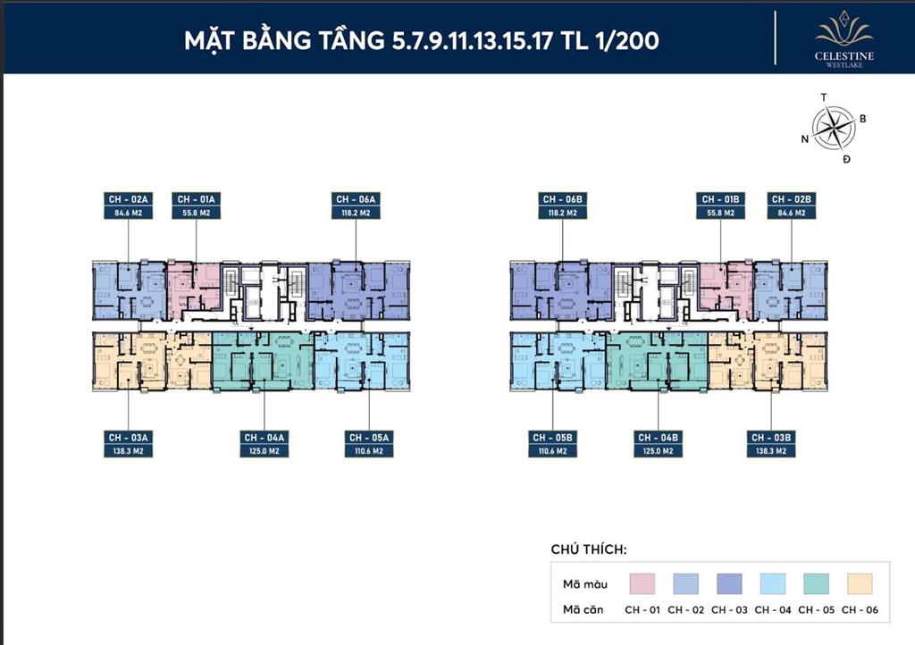 Chỉ vài bước tới lotte mall  bán căn 2pn celestine westlake 84,6m2 giá tốt nhất