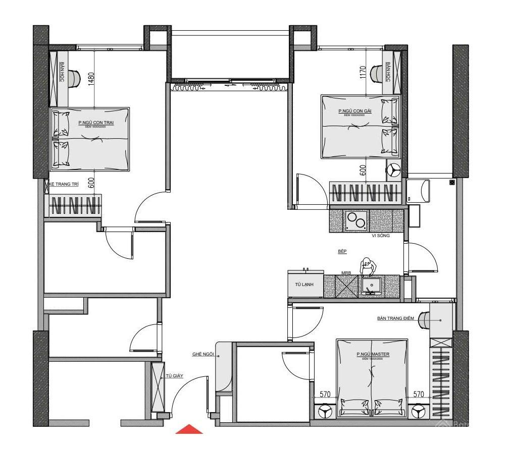 Chính chủ bán gấp căn góc 01 viha complex  97m2 (3pn+1)  ban công đn