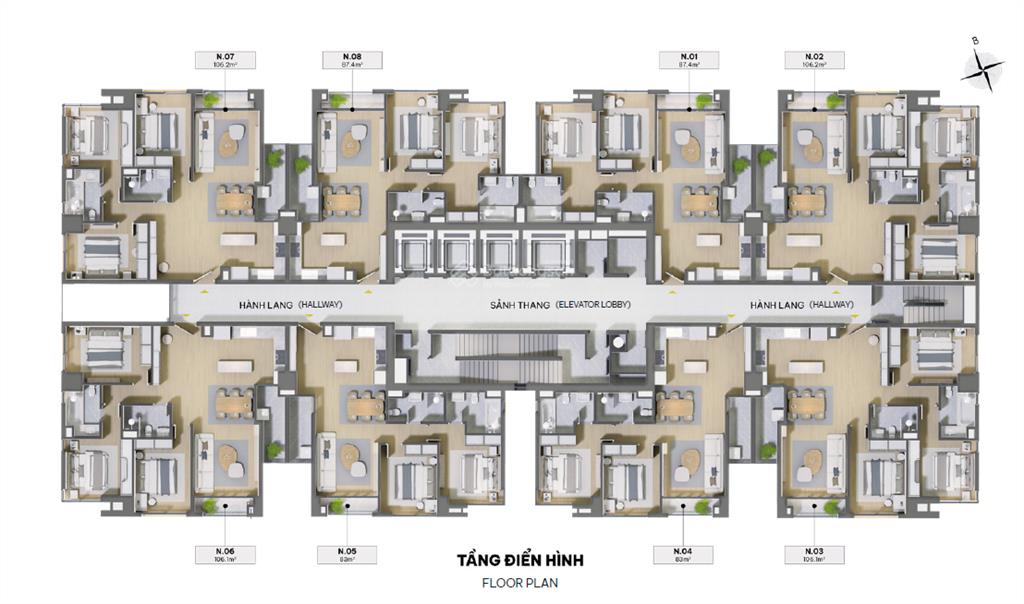 Cc 2pn, 83m2 tại the nelson private residences, ba đình, hn