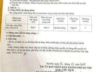 Bán đất tmdv tại quốc lộ 21  thị xã sơn tây, hà nội