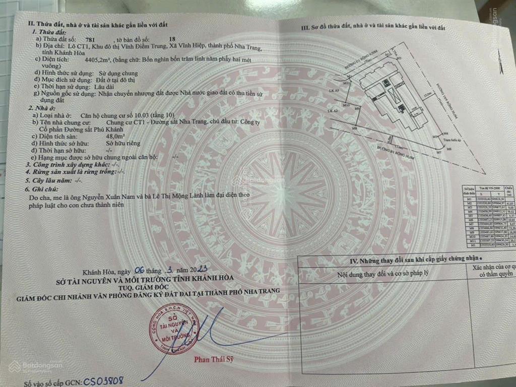Duy nhất căn hộ ct1  vĩnh điềm trung nha trang, 2 phòng ngủ 1 wc, giá rẻ, bao nội thất, thuế phí