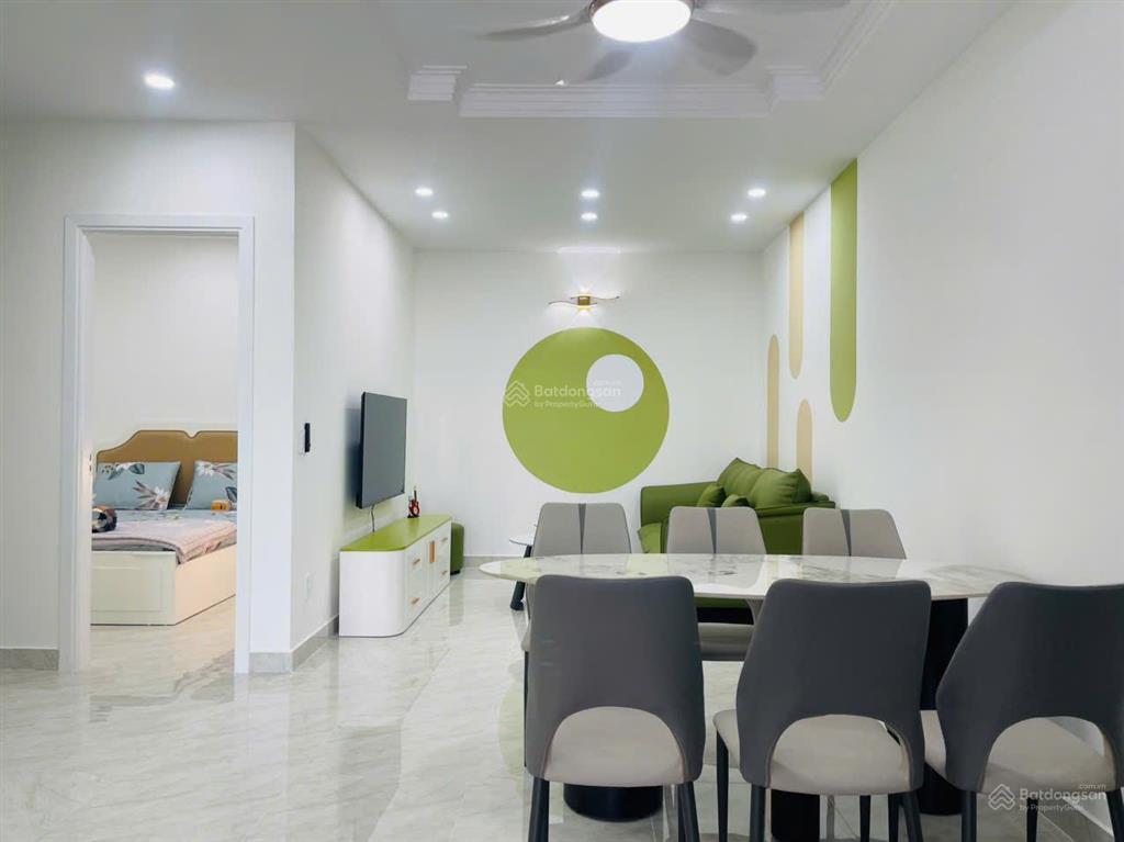 Cho thuê căn hộ 2 phòng ngủ, 2 wc mường thanh viễn triều nha trang, view xéo biển, hd 3  6 tháng