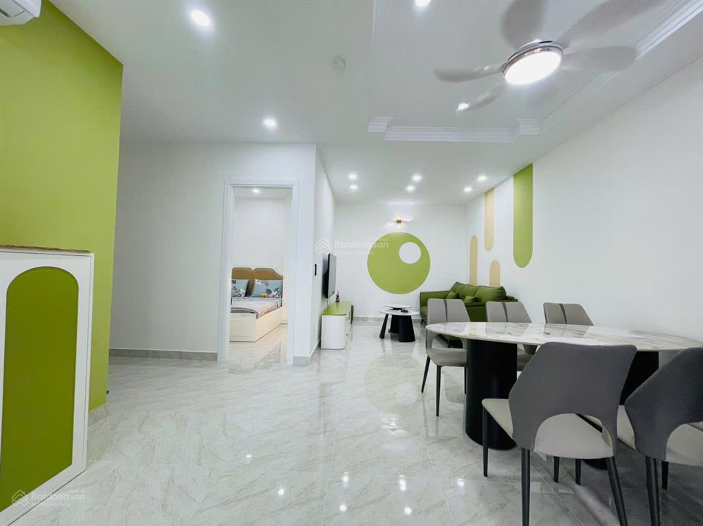 Cho thuê căn hộ 2 phòng ngủ, 2 wc mường thanh viễn triều nha trang, view xéo biển, hd 3  6 tháng