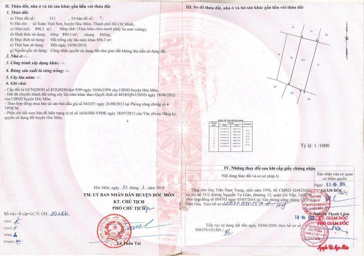 Chính chủ bán đất sẵn sổ giá tốt nhất xuân thới sơn