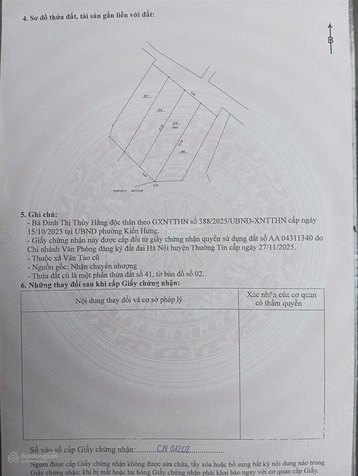 Duy nhất 106,6m2 đất full tc đón sóng vin olympic phân khu c thường tín giá chỉ 3x